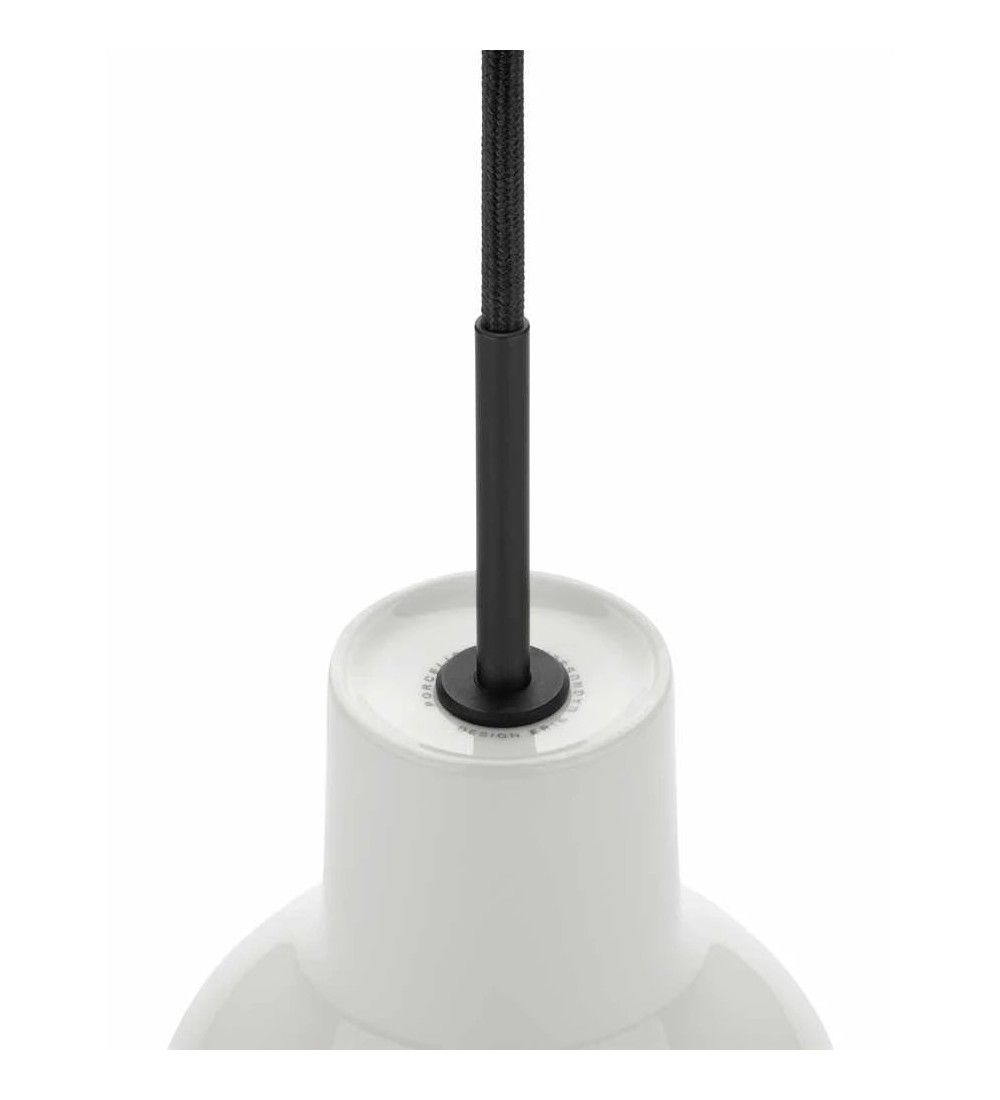 THPG 182252 Lampa wisząca z przepuszczającej światło porcelany 14 cm, z czarnym kablem — zdjęcie 2