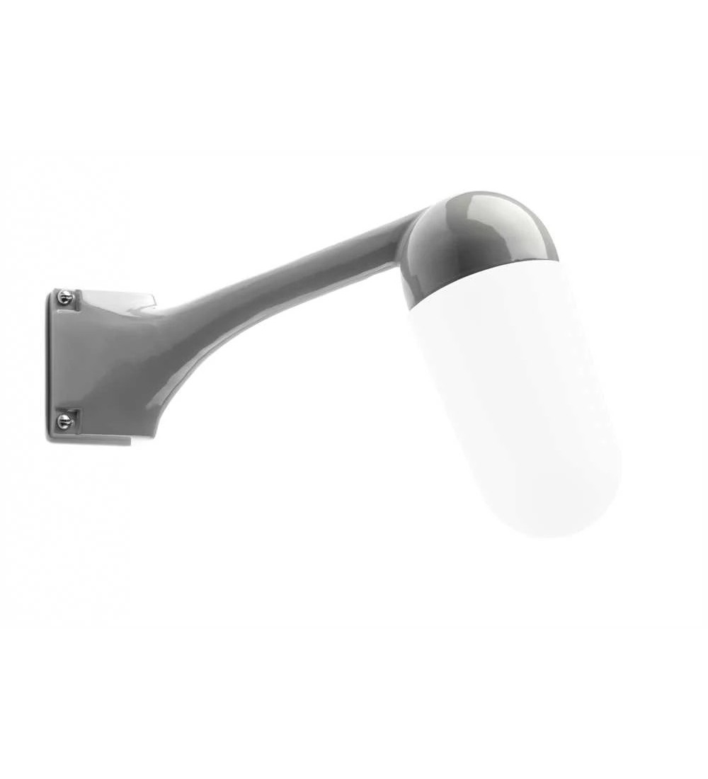 THPG 191107 Ramię ścienne do lampy zewnętrznej z odlewu aluminiowego, 80 stopni, szare, montaż narożny
