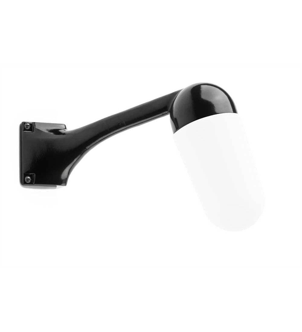 THPG 191108 Ramię ścienne do lampy zewnętrznej z odlewu aluminiowego, 80 stopni, czarne, montaż narożny