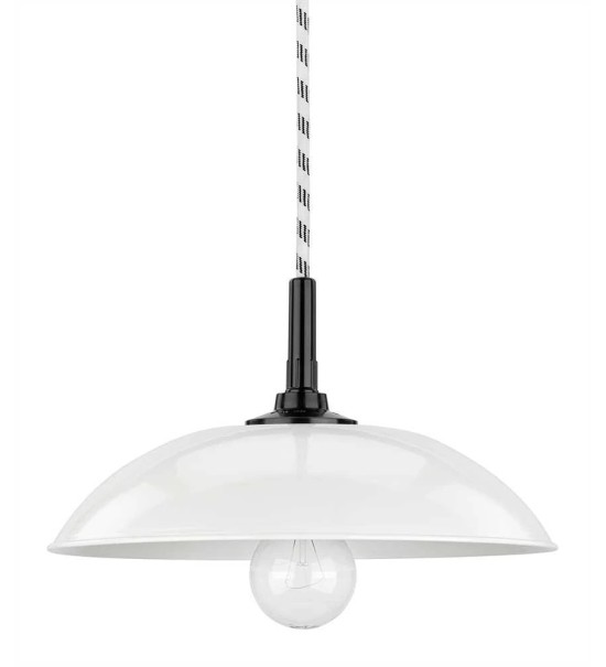 THPG 101251 Klosz MINIMAL z blachy stalowej, zaokrąglony, biały — zdjęcie 2