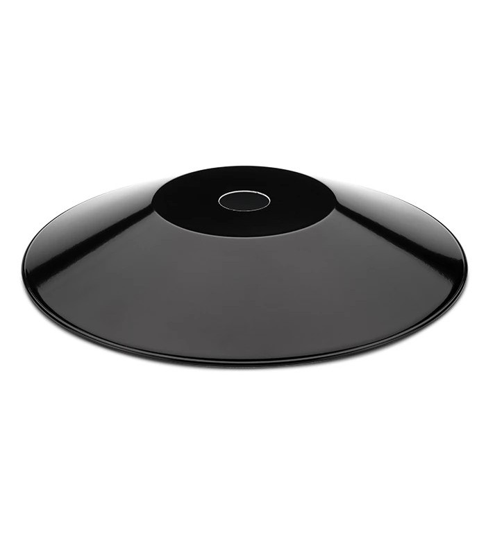 THPG 101254 Klosz MINIMAL z blachy stalowej, płaski, czarny