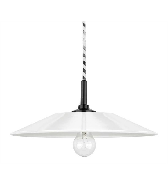 THPG 101255 Klosz MINIMAL z blachy stalowej, płaski, biały — zdjęcie 2