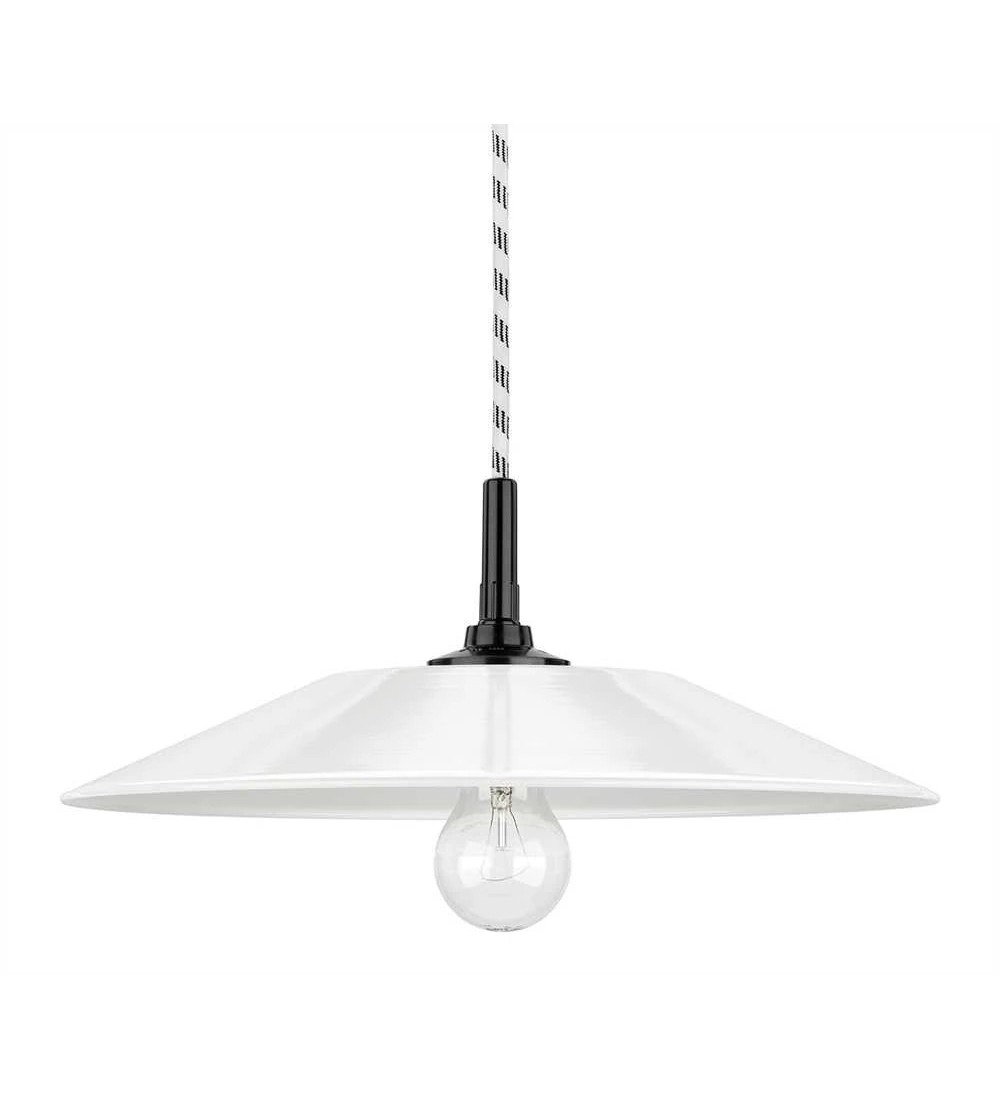 THPG 101255 Klosz MINIMAL z blachy stalowej, płaski, biały — zdjęcie 2