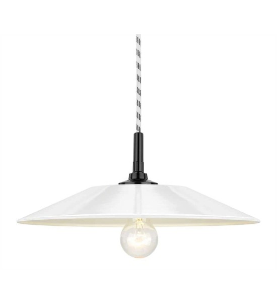 THPG 101255 Klosz MINIMAL z blachy stalowej, płaski, biały — zdjęcie 3