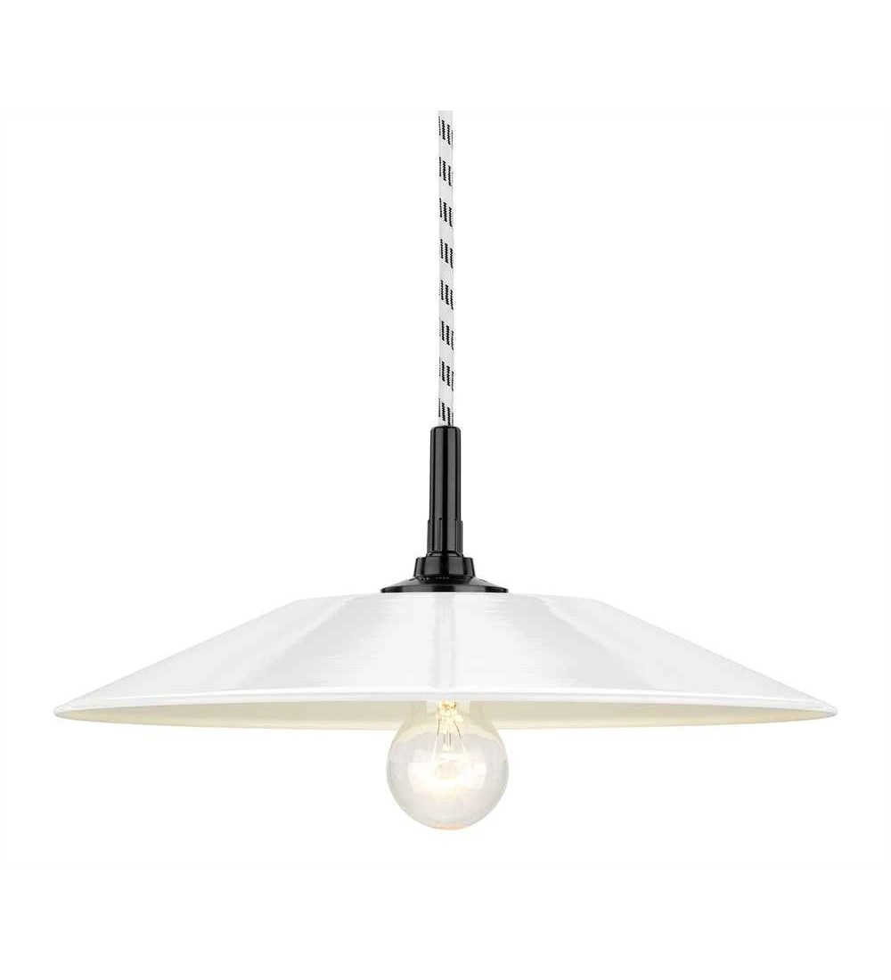 THPG 101255 Klosz MINIMAL z blachy stalowej, płaski, biały — zdjęcie 3
