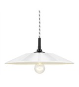 THPG 101255 Klosz MINIMAL z blachy stalowej, płaski, biały — zdjęcie 3