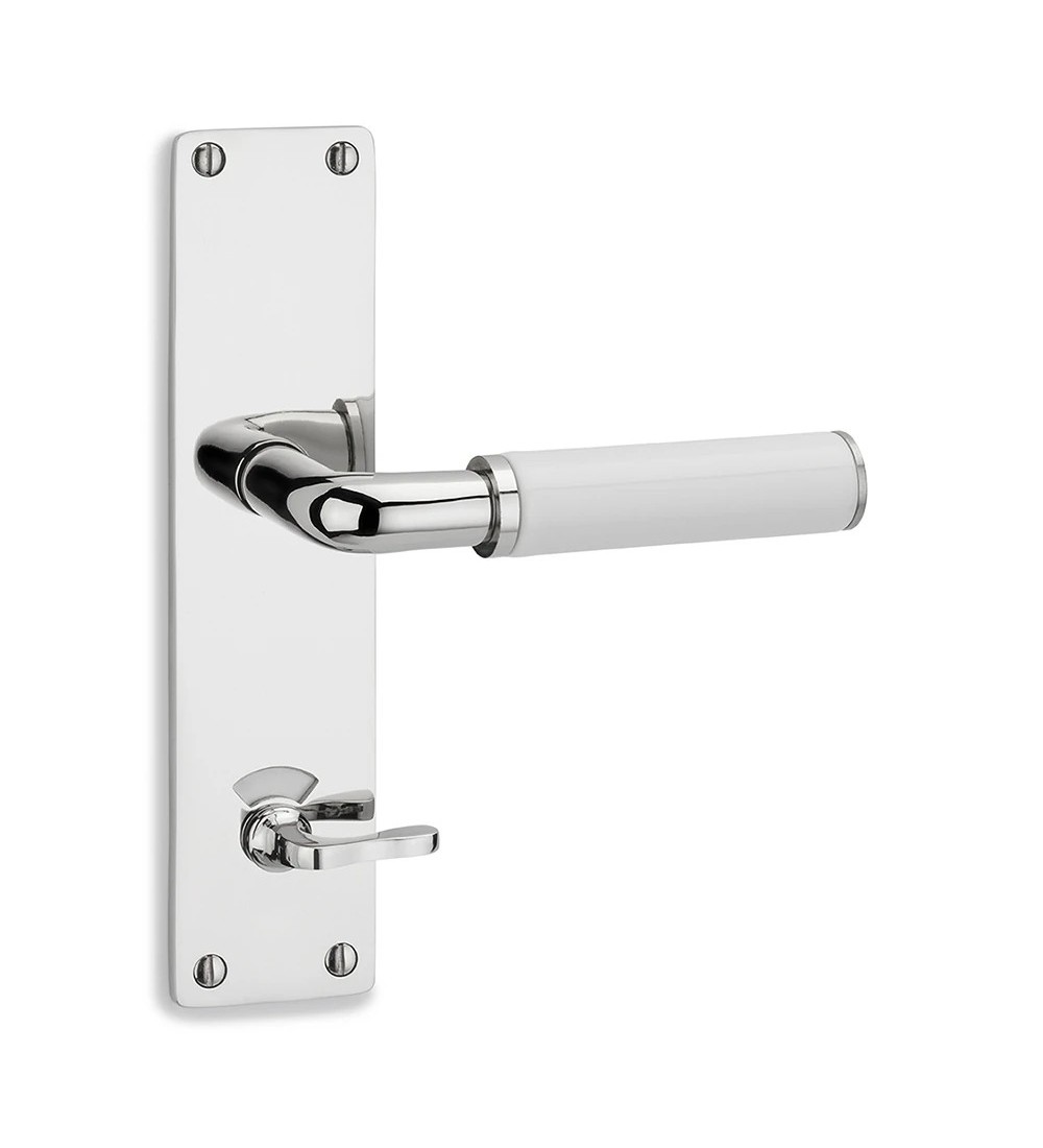 THPG 101621 Klamka porcelanowa biała — zdjęcie 5