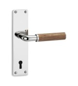 THPG 101623 Klamka stalowa niklowana drewno utwardzane Lignostone® — zdjęcie 4