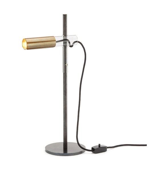 THPG 101870 Lampa wisząca z długim kloszem szklanym, mosiądz — zdjęcie 5