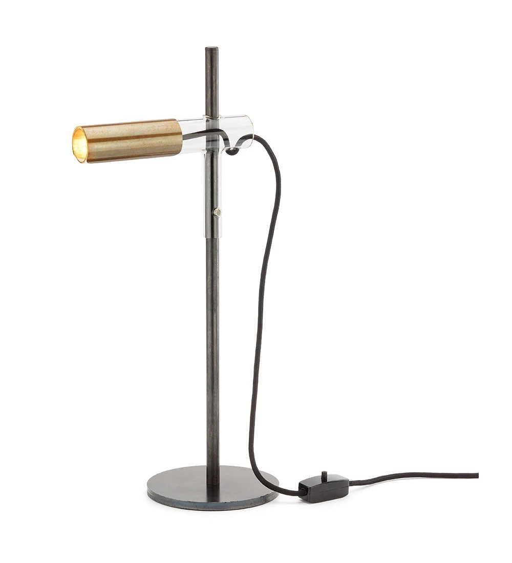 THPG 101870 Lampa wisząca z długim kloszem szklanym, mosiądz — zdjęcie 5