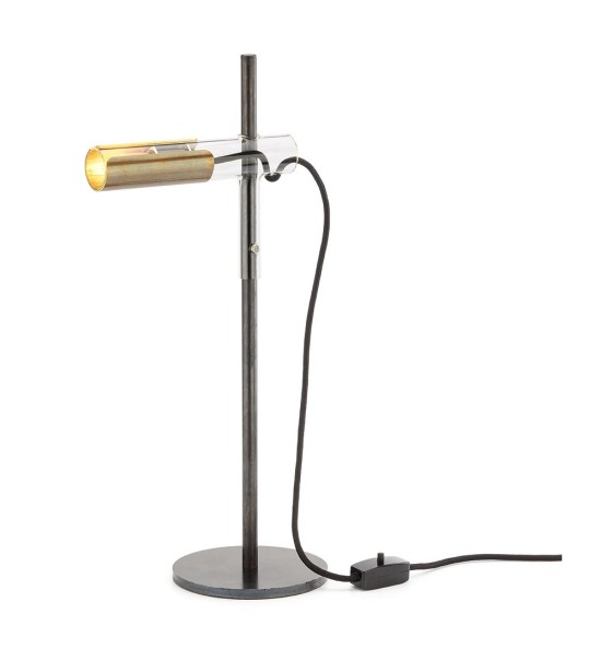 THPG 101870 Lampa wisząca z długim kloszem szklanym, mosiądz — zdjęcie 4