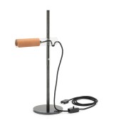 THPG 101871 Lampa wisząca z długim kloszem szklanym, wykończenie skórzane