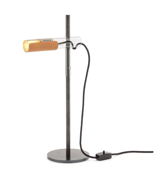THPG 101871 Lampa wisząca z długim kloszem szklanym, wykończenie skórzane — zdjęcie 3