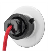THPG 100477 Wtyczka przejściowa z włącznikiem, duroplast czarny