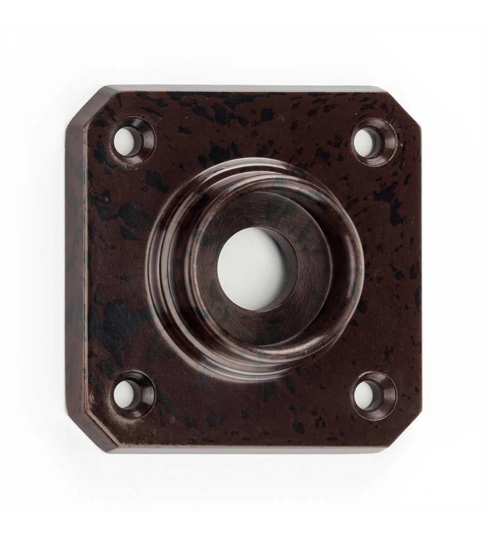 THPG 177423 Rozeta uchwytu kwadratowa 54 mm Bakelit® czerwonobrązowy (1 para) — zdjęcie 2