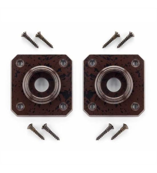 THPG 177423 Rozeta uchwytu kwadratowa 54 mm Bakelit® czerwonobrązowy (1 para)