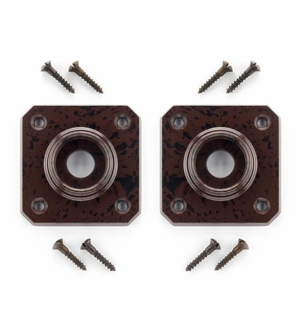 THPG 177423 Rozeta uchwytu kwadratowa 54 mm Bakelit® czerwonobrązowy (1 para)