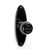 THPG 177424 Szyld drzwiowy owalny 149 mm Bakelit® czarny (1 para) — zdjęcie 4