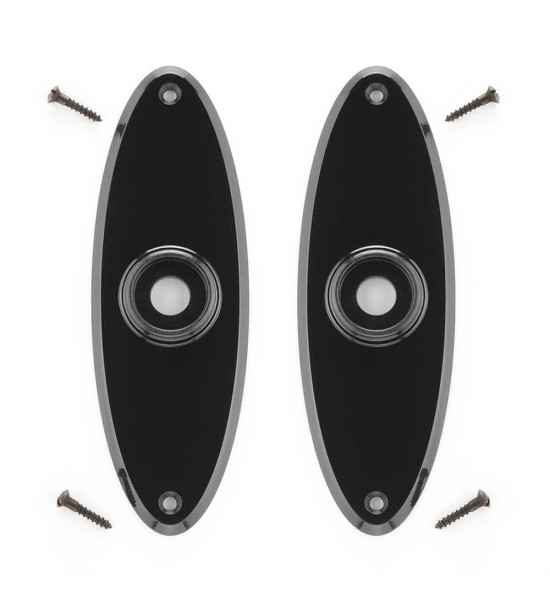 THPG 177424 Szyld drzwiowy owalny 149 mm Bakelit® czarny (1 para)