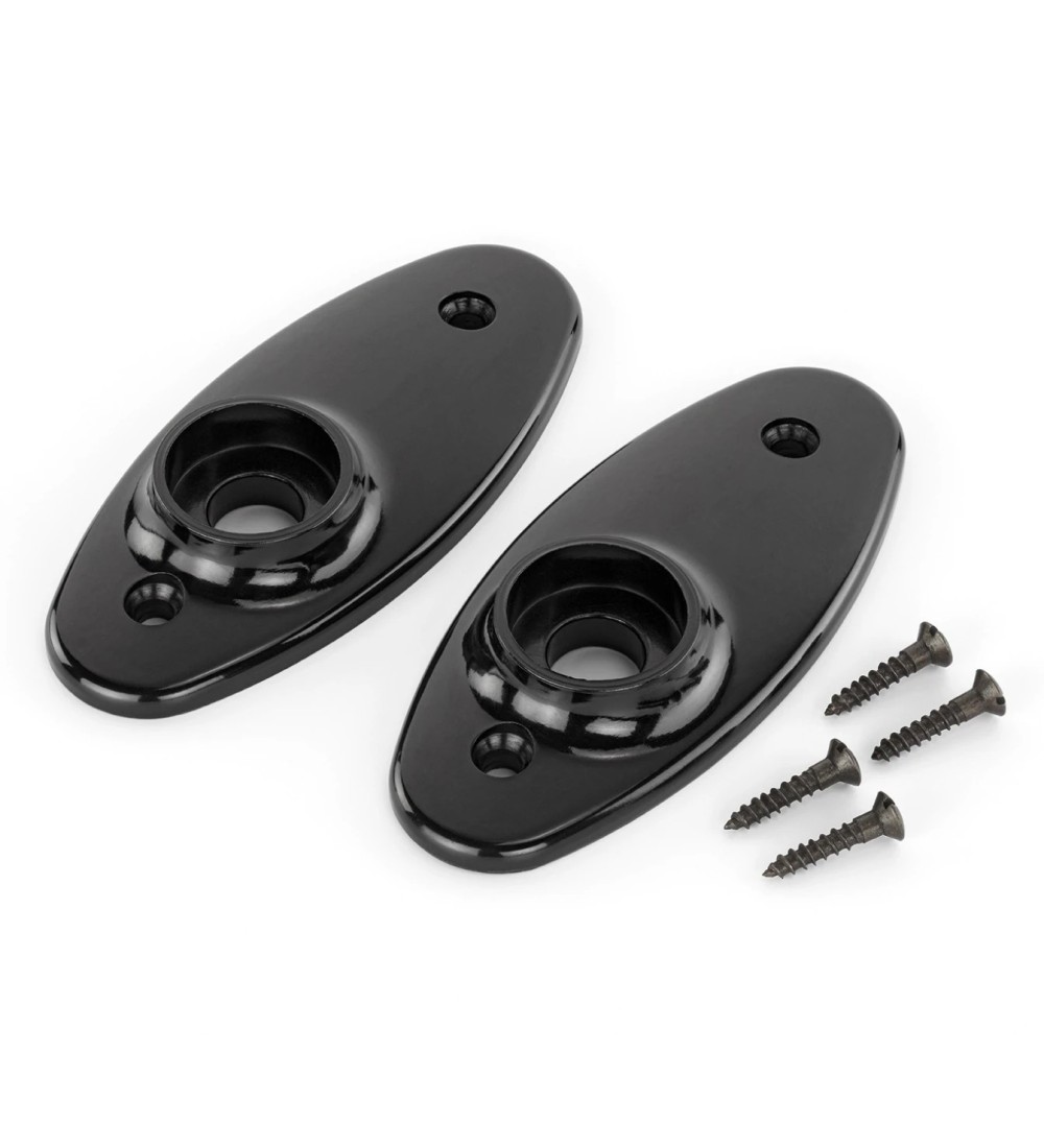 THPG 177426 Szyld drzwiowy owalny 100 mm Bakelit® czarny (1 para)