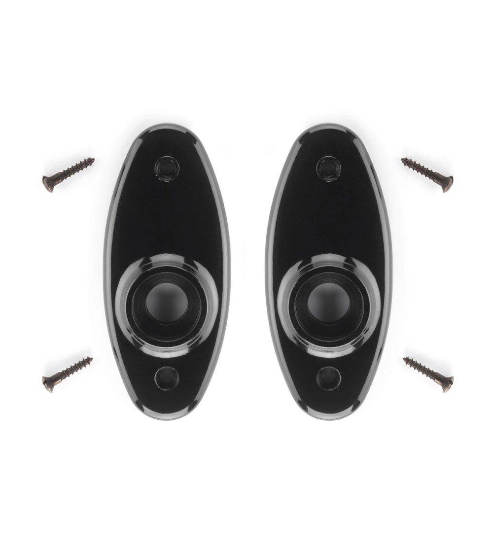 THPG 177426 Szyld drzwiowy owalny 100 mm Bakelit® czarny (1 para) — zdjęcie 2
