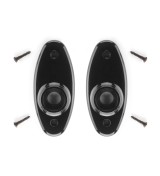 THPG 177426 Szyld drzwiowy owalny 100 mm Bakelit® czarny (1 para) — zdjęcie 2