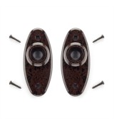 THPG 177427 Szyld drzwiowy owalny 100 mm Bakelit® czerwonobrązowy (1 para) — zdjęcie 2