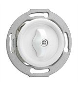 THPG 186886 Włącznik pojedynczy / schodowy obrotowy duroplast biały