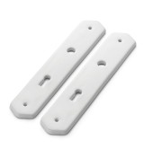 THPG 182765 Szyld długi 255 mm z białej porcelany, do klucza piórowego, gładki (1 para)