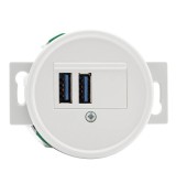 THPG 100877 Ładowarka 2xUSB A duroplast biały