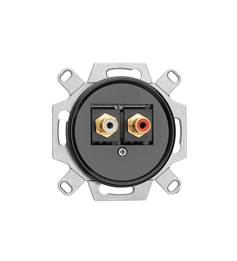 THPG 101360 Gniazdo Cinch czerwone/białe, bakelit