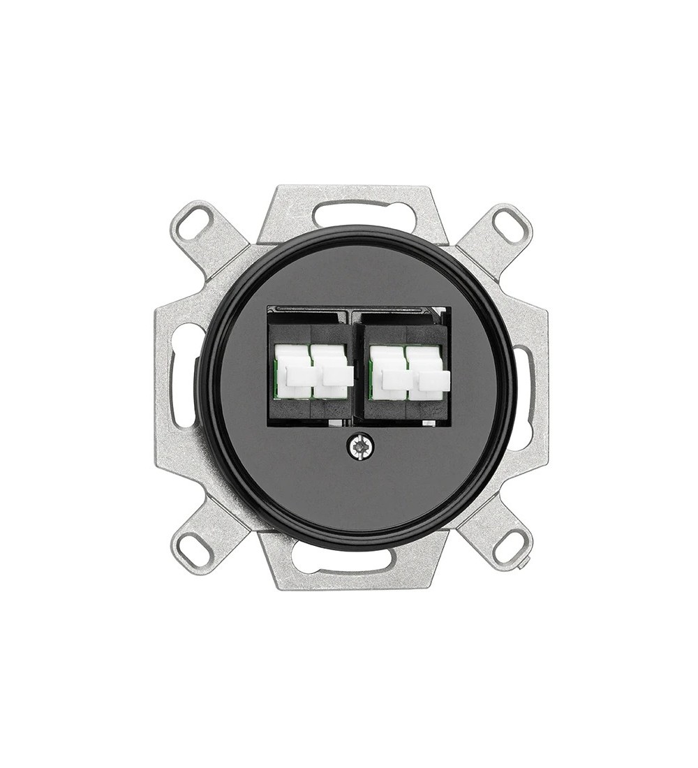 THPG 101368 Gniazdo światłowodowe Duplex bakelit czarny