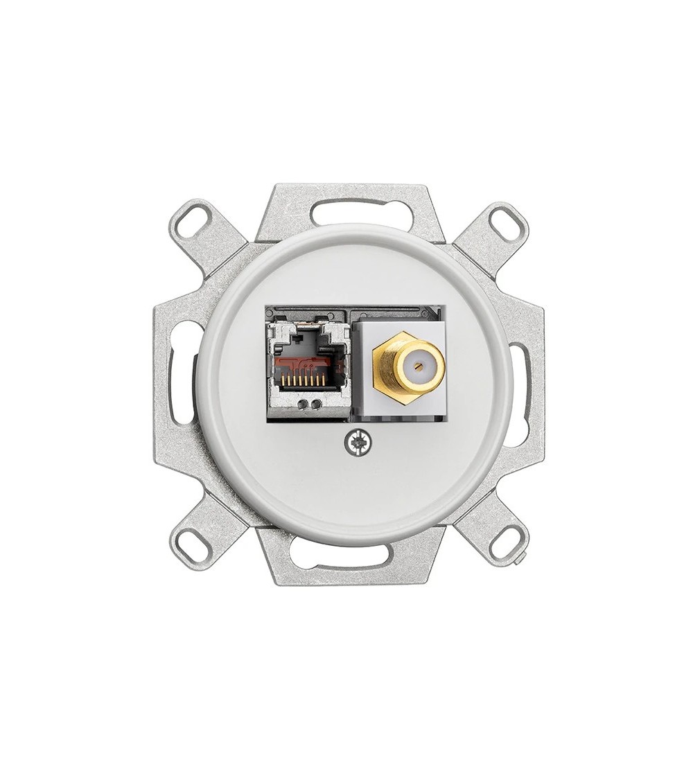 THPG 101359 Gniazdo SAT/Data duroplast biały