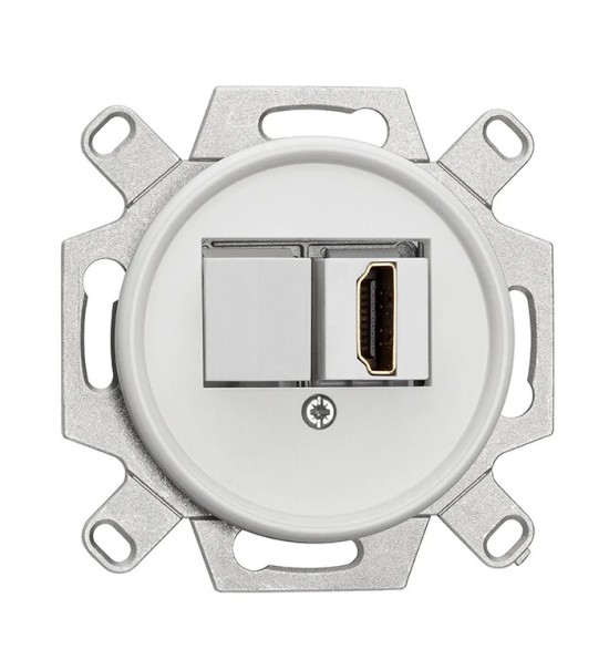 THPG 101354 Gniazdo HDMI duroplast biały
