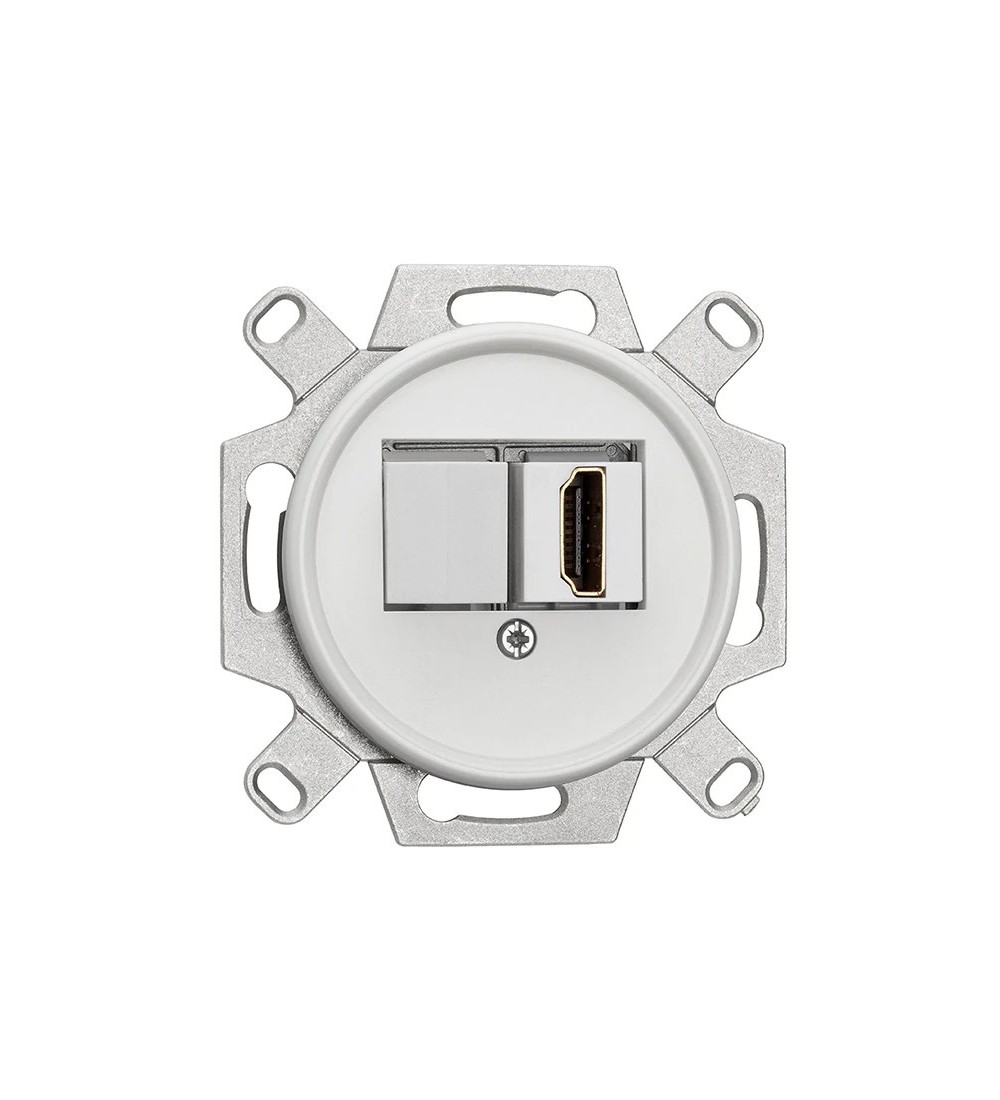 THPG 101354 Gniazdo HDMI duroplast biały