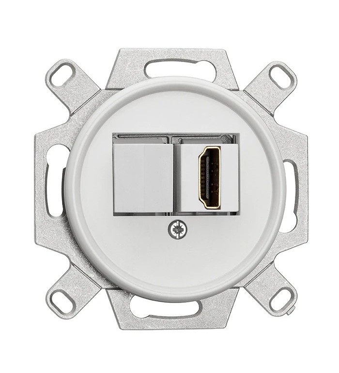 THPG 101354 Gniazdo HDMI duroplast biały