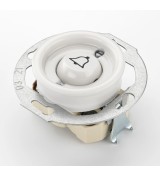 THPG 173078 Przycisk zwierny z symbolem Dzwonek porcelana biała — zdjęcie 3
