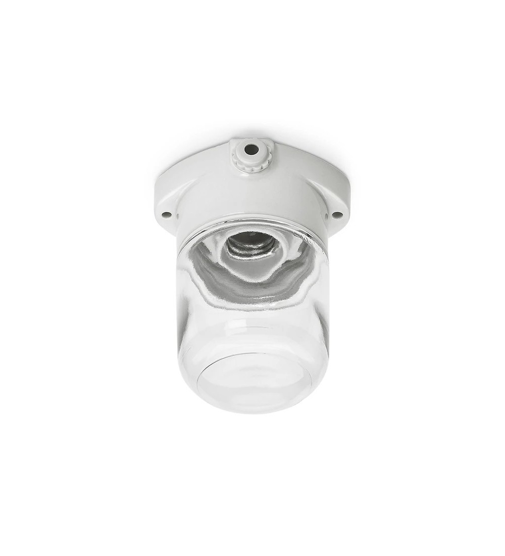 THPG 100768 Lampa sufitowa do sauny LISILUX biała S, klosz przezroczysty
