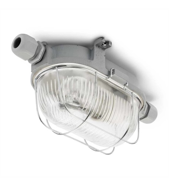 THPG 100503 Lampa piwniczna z żeliwa szarego, owalna mała