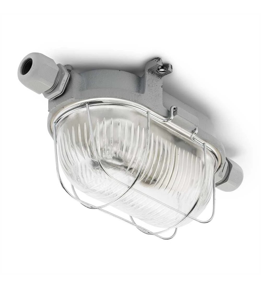 THPG 100503 Lampa piwniczna z żeliwa szarego, owalna mała