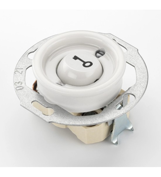 THPG 173079 Przycisk zwierny z symbolem Klucz porcelana biała — zdjęcie 3