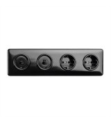 2 x Łącznik dźwigniowy 173044 + 2 x Gniazdko 173038 + Ramka 173091