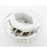 THPG 100873 Gniazdo typ szwajcarski, porcelana biała — zdjęcie 3