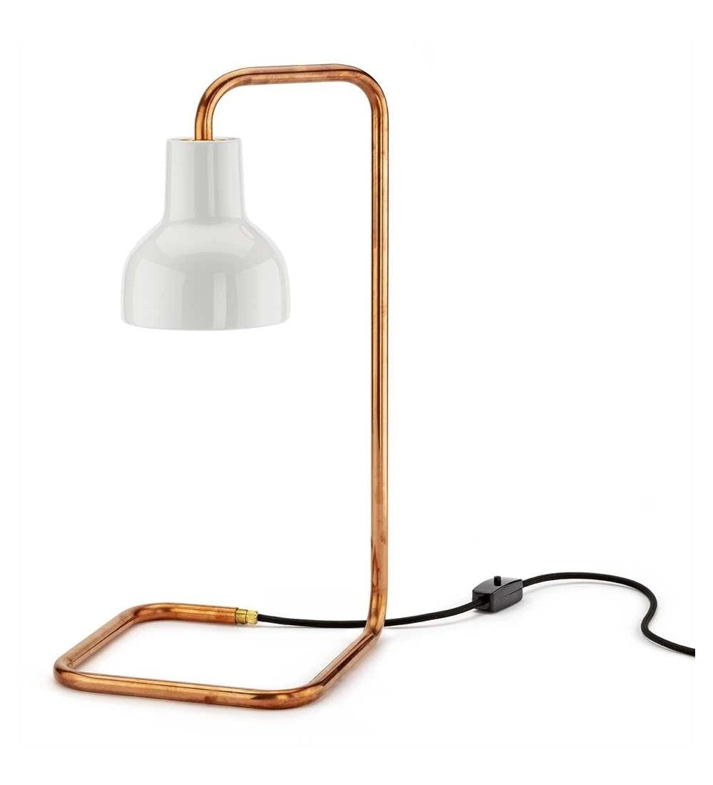 THPG 101222 Lampa stołowa, miedź i przepuszczająca światło porcelana