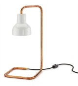 THPG 101222 Lampa stołowa, miedź i przepuszczająca światło porcelana