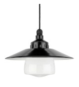THPG 101284 Lampa wisząca MEDIUM 3 bakelit, blacha stalowa, klosz opalowy