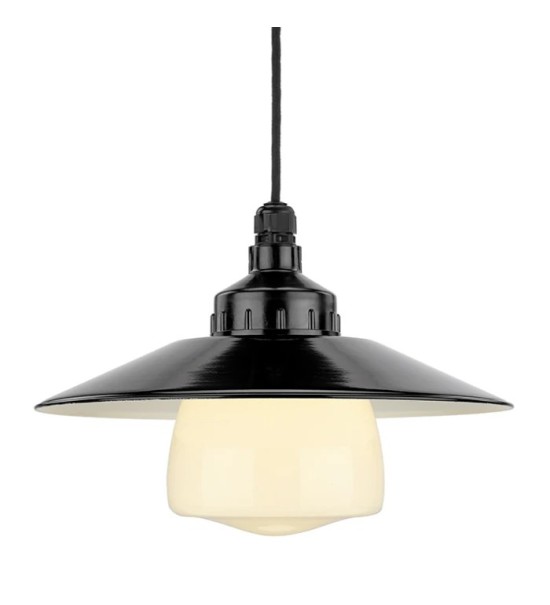 Lampa wisząca 101183 + Klosz z blachy stalowej 101256 + Klosz szklany z gwintem 100844