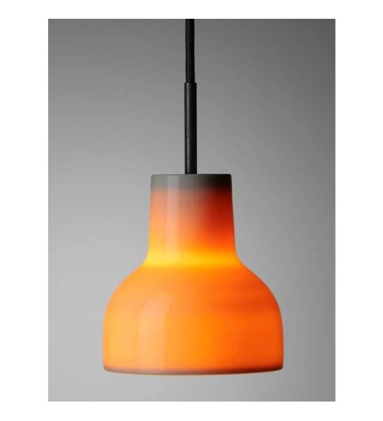 THPG 182252 Lampa wisząca z przepuszczającej światło porcelany 14 cm, z czarnym kablem — zdjęcie 3