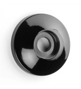 THPG 177418 Rozeta uchwytu okrągła 53 mm Bakelit® czarny ukryte śruby (1 para) — zdjęcie 2