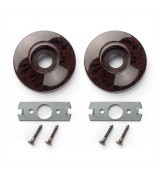 THPG 177419 Rozeta uchwytu okrągła 53 mm Bakelit® czerwonobrązowy ukryte śruby (1 para)